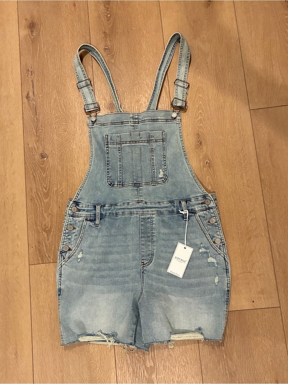 Judy Blue Light Blue Denim Short Overalls - Women's Casual Jeans NWT